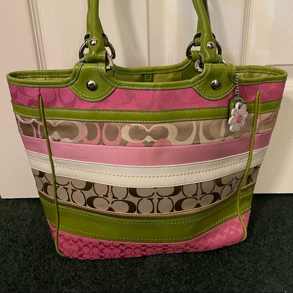 Coach Bleeker Striped Tote F14726